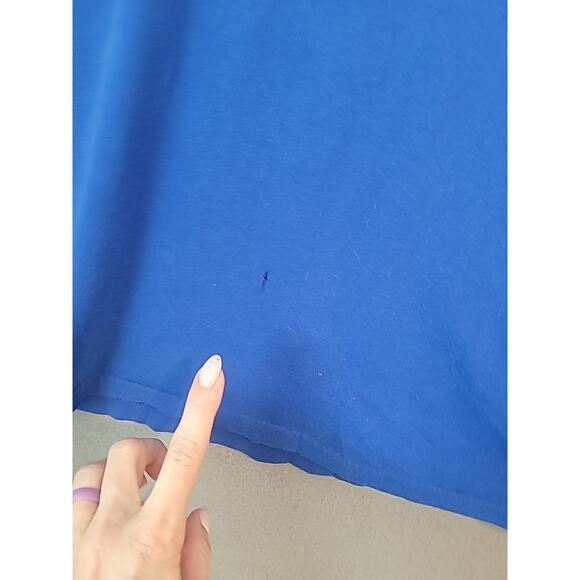 Ralph Lauren Men’s Cotton Polo V-Neck T-Shirt Royal Blue Large GUC - Picture 9 of 9